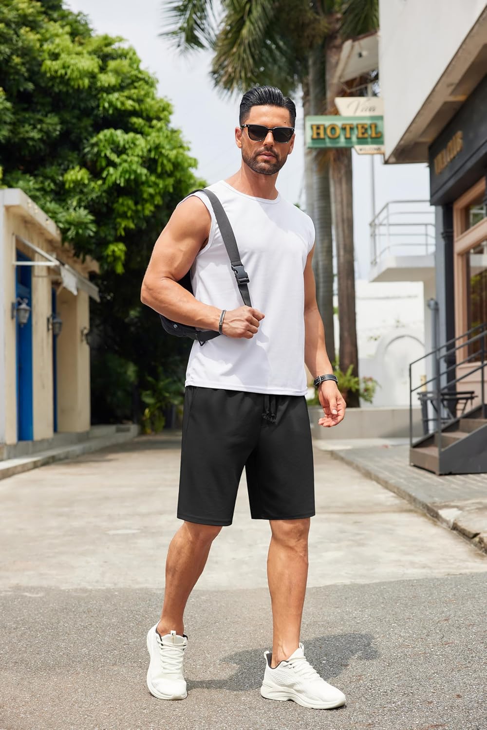 Thumbnail 3 de COOFANDY Pantaloncini da Uomo con Tasche - Pantaloncini Running Elasticizzati