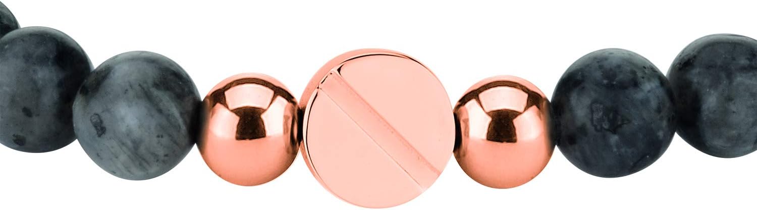 Thumbnail 1 de LIEBESKIND BERLIN Damen Beads Armband mit grauen Quarzperlen (elastisch, handgefertigt)