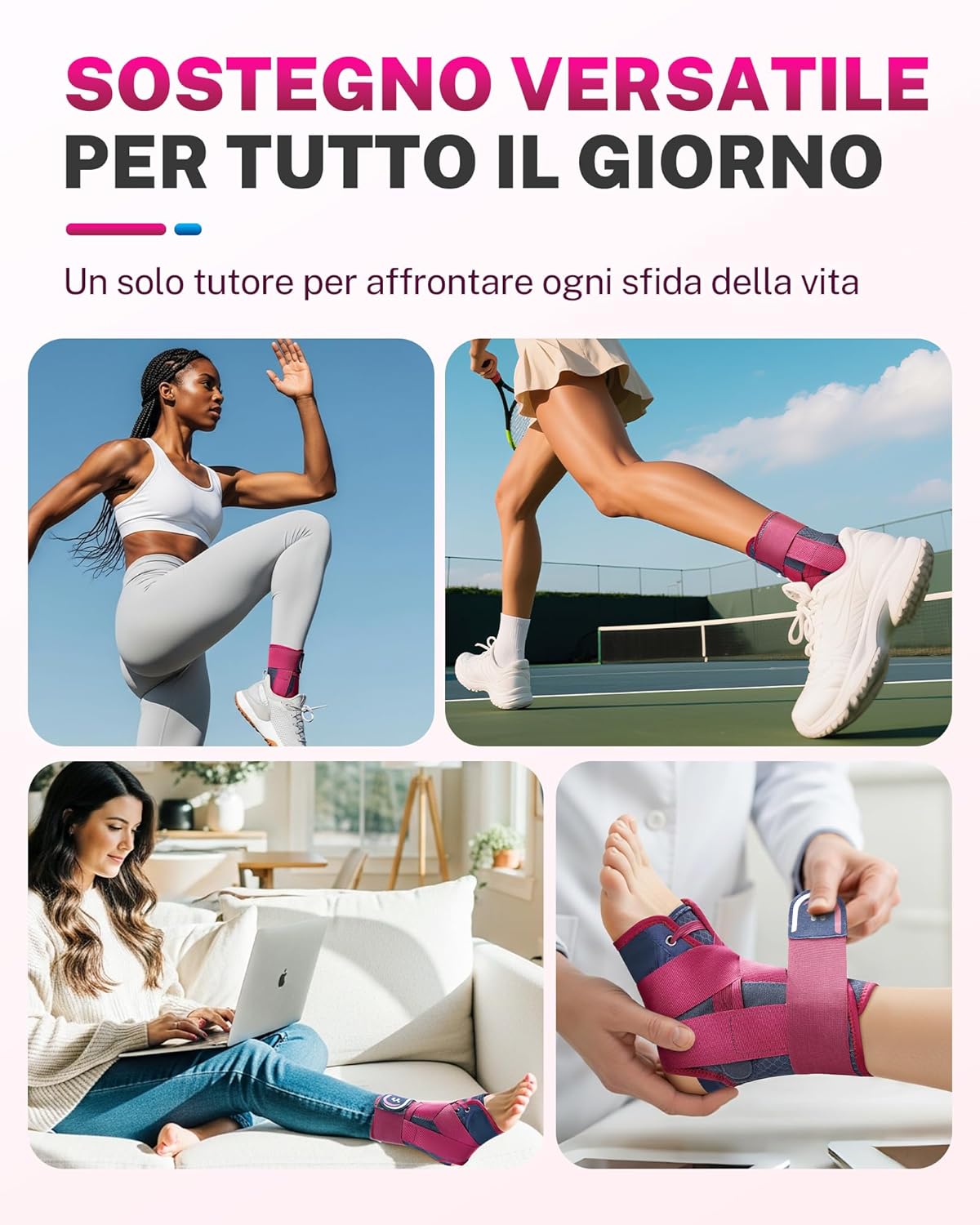 Thumbnail 6 de Fitomo Tutore Caviglia con stabilizzatori rimovibili (uomo e donna) per gonfiore, tendinite d’Achille e recupero