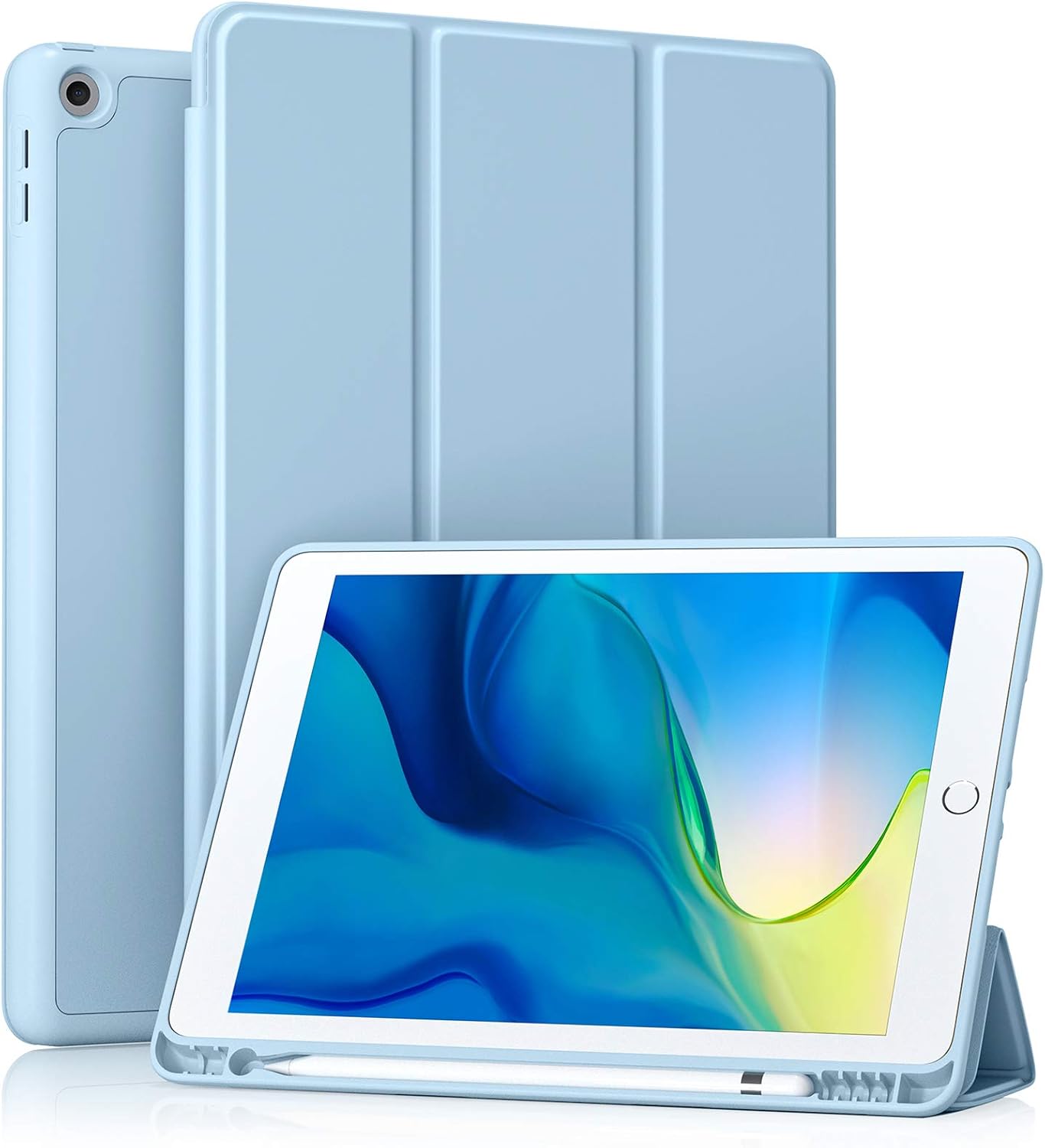 Detalle de Akkerds SB-122 iPad Case for 10.2-Inch 7th–9th Gen, Sky Blue