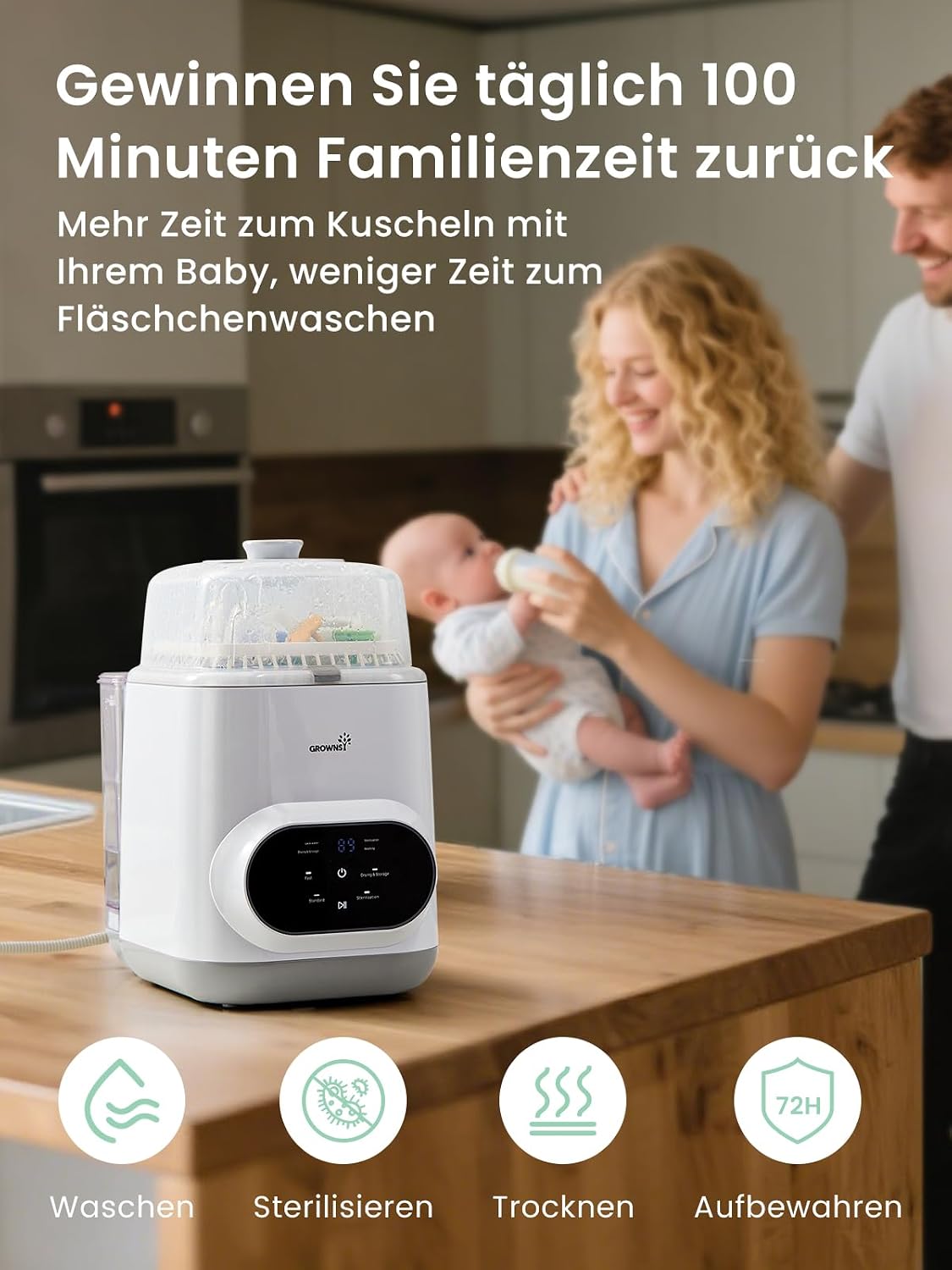 Detalle 2 de Grownsy Baby Bottle Washer Pro Babyflaschenreiniger