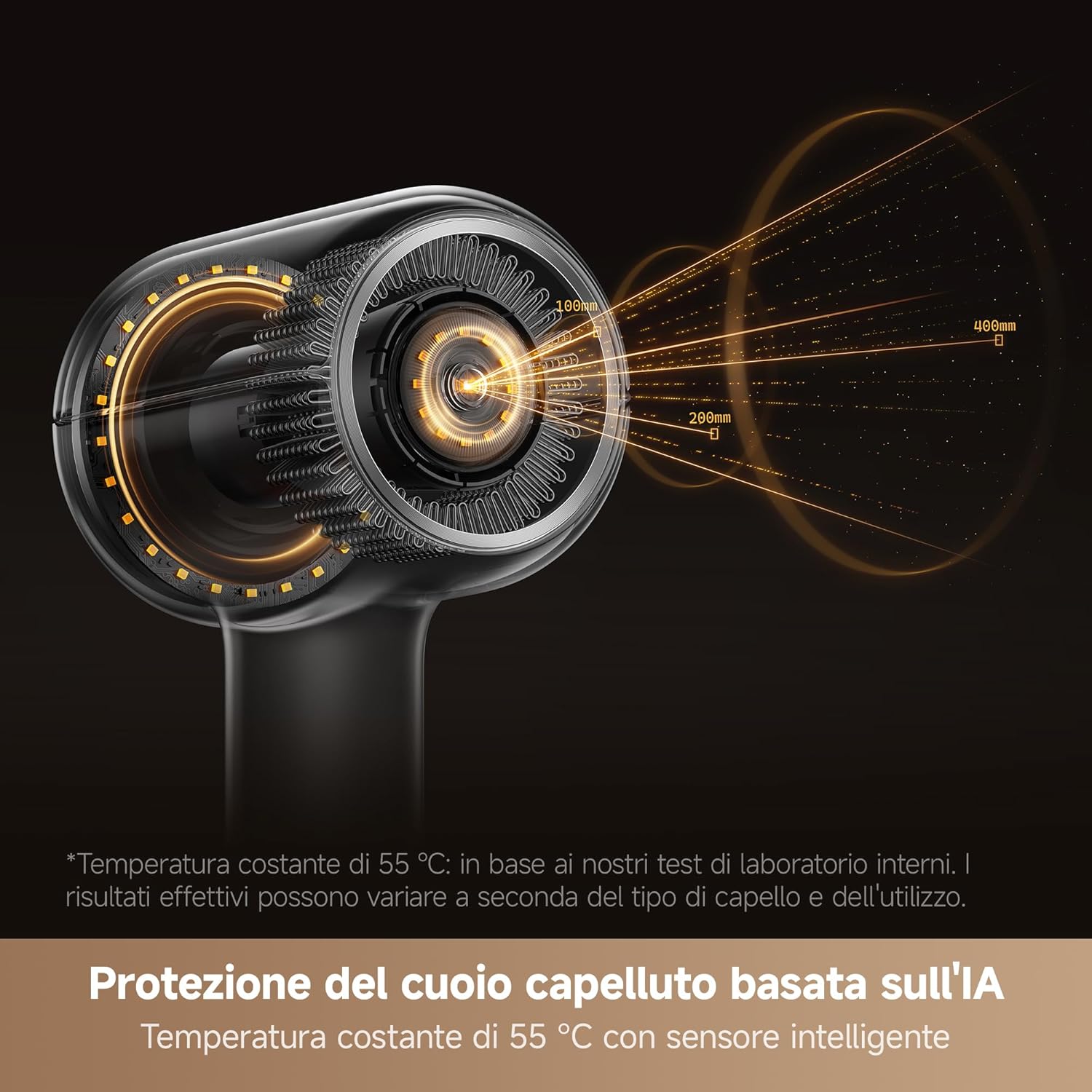 Thumbnail 1 de MOVA Shine 20 asciugacapelli con regolazione automatica e protezione al plasma, modalità multiple, oro