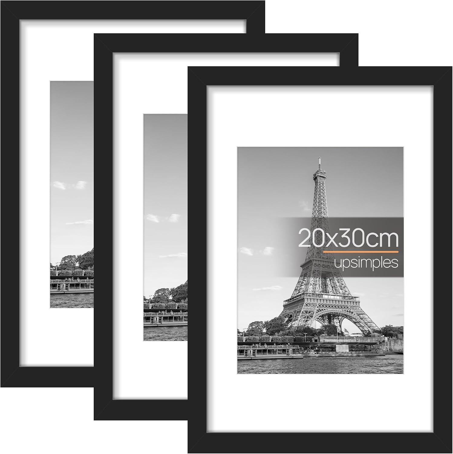 Detalle de upsimples 3 Pack Bilderrahmen 20x30 Schwarz