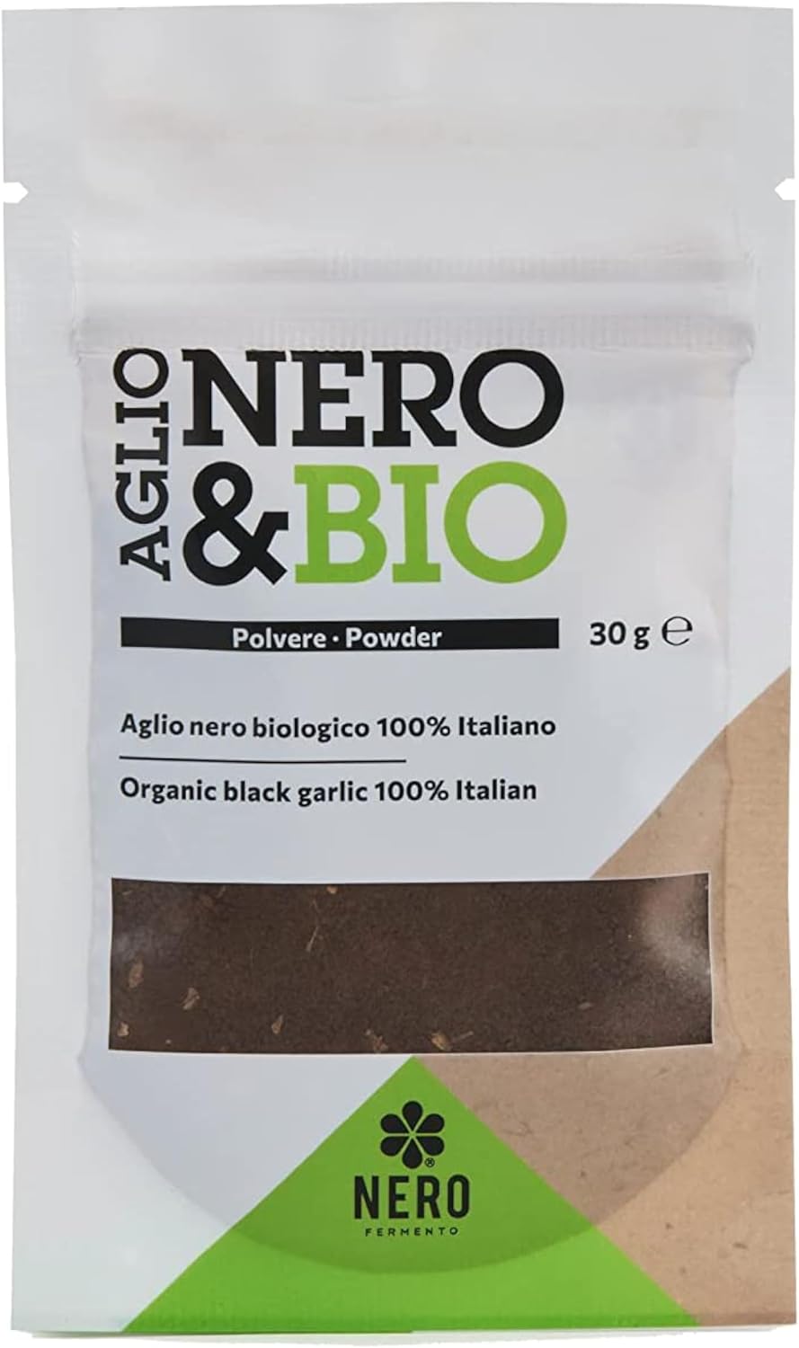 Detalle de NERO FERMENTO NB Polvere di Aglio Nero Biologico 30 g – Made in Italy, senza conservanti