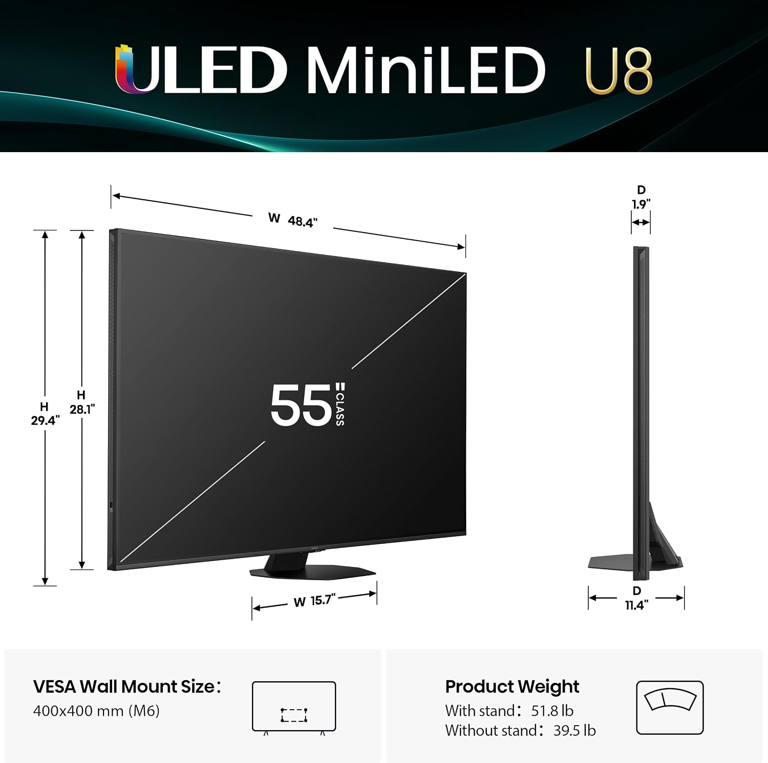 Detalle de Hisense Mini-LED TV 55-inch