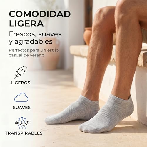 Thumbnail 5 de PS PROUTHS 12 Pares: Calcetines Tobilleros Hombre y Mujer, 90%+ Algodón, Pack 12 Pairs