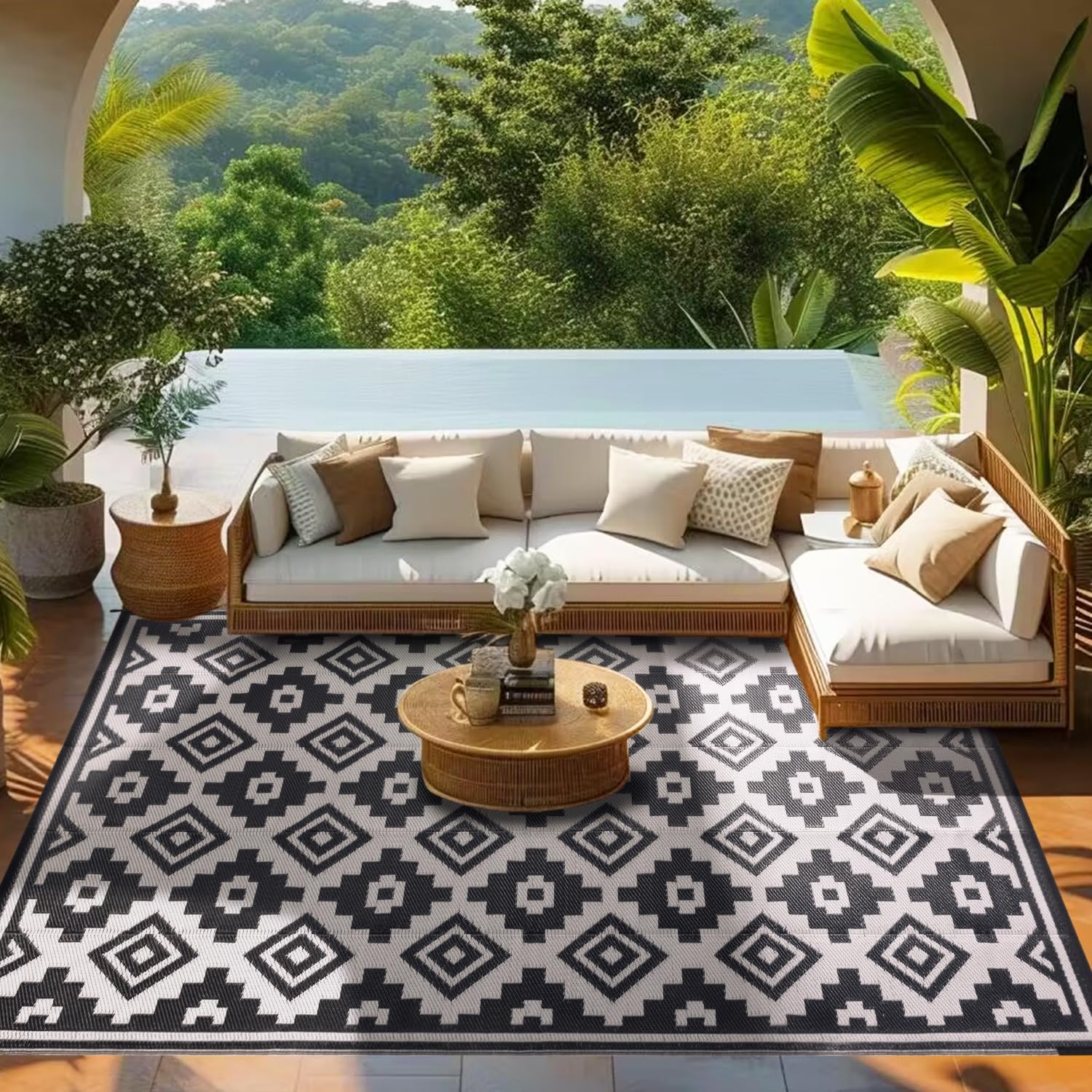 Detalle de Shilucheng Outdoor Rug 10x12 ft