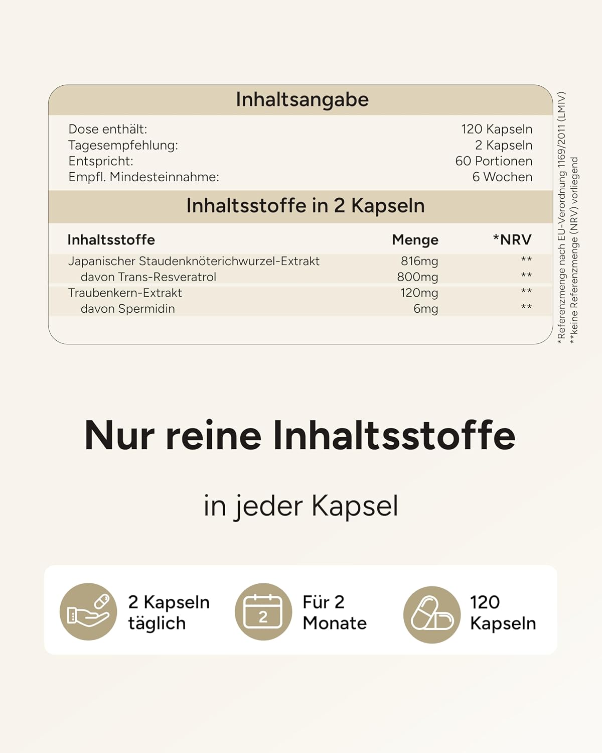 Thumbnail 4 de Spermidin Kapseln 6 mg mit 120 Stück