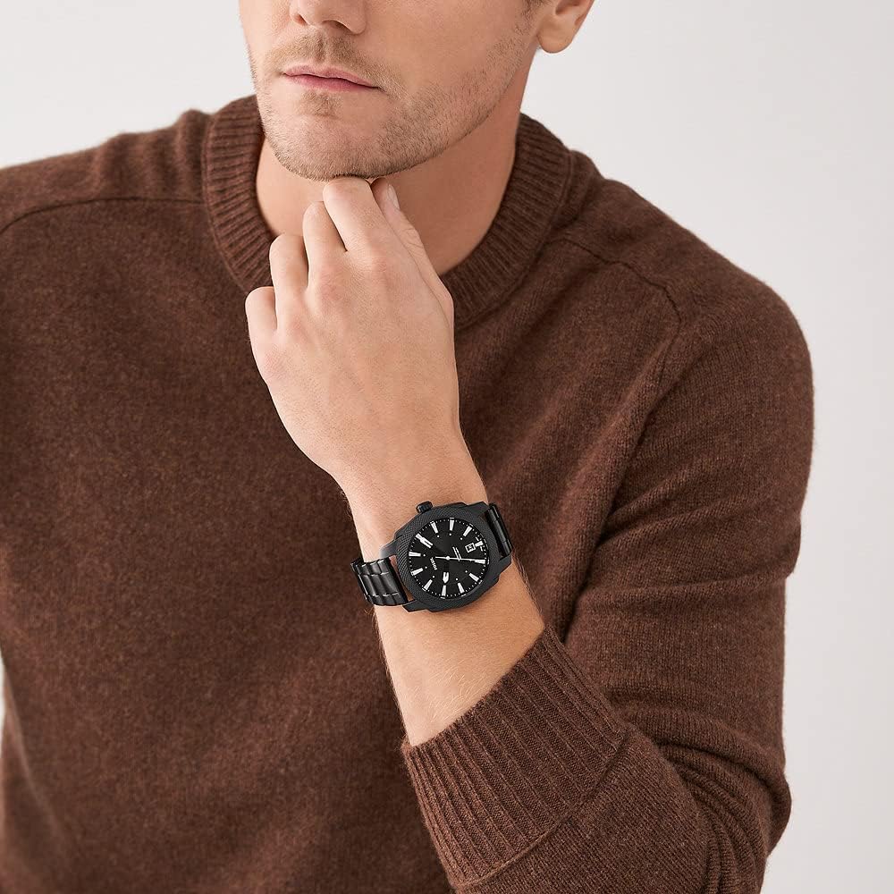 Detalle 2 de Fossil Machine Uhr für Herren – Quarz-Dreizeiger mit Datumsanzeige, 49 mm Gehäuse
