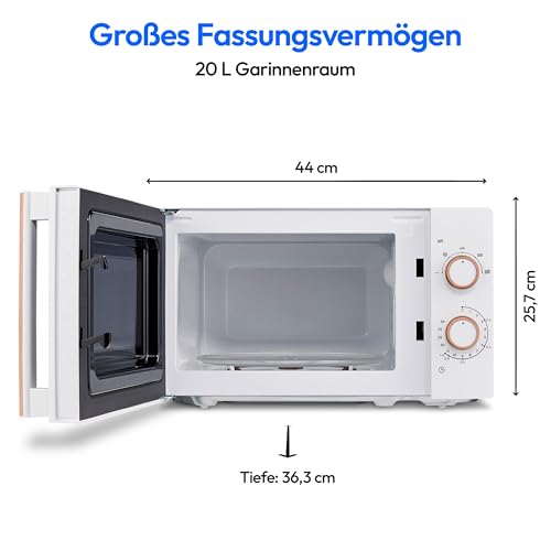 Thumbnail 6 de MEDION MD10596 Mikrowelle in Holzoptik – 20 l, 700 W, freistehend, weiß