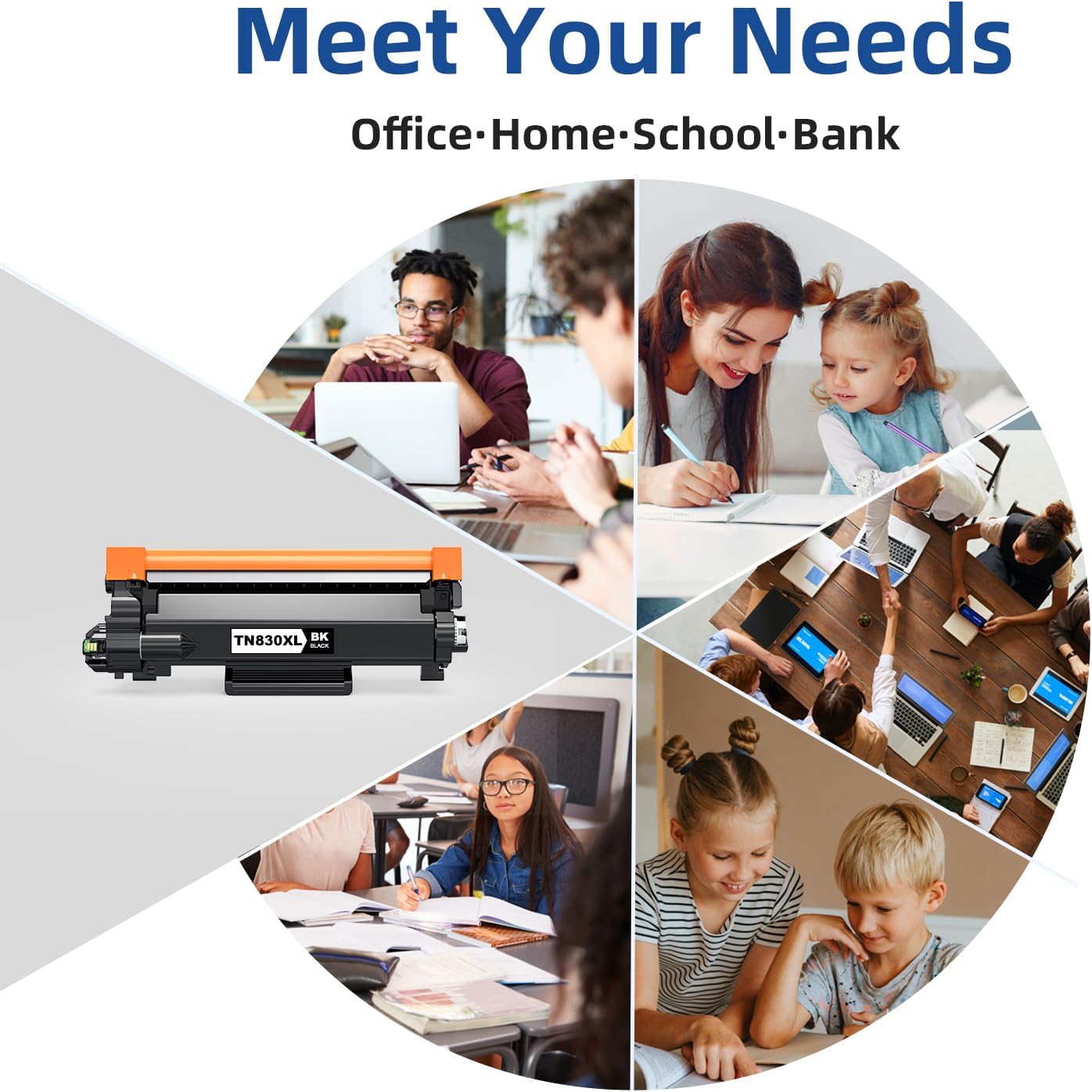 Detalle 2 de Skydo TN830XL Black Toner Cartridges, 2-Pack, Smart Chip, Up to 3,000 Pages
