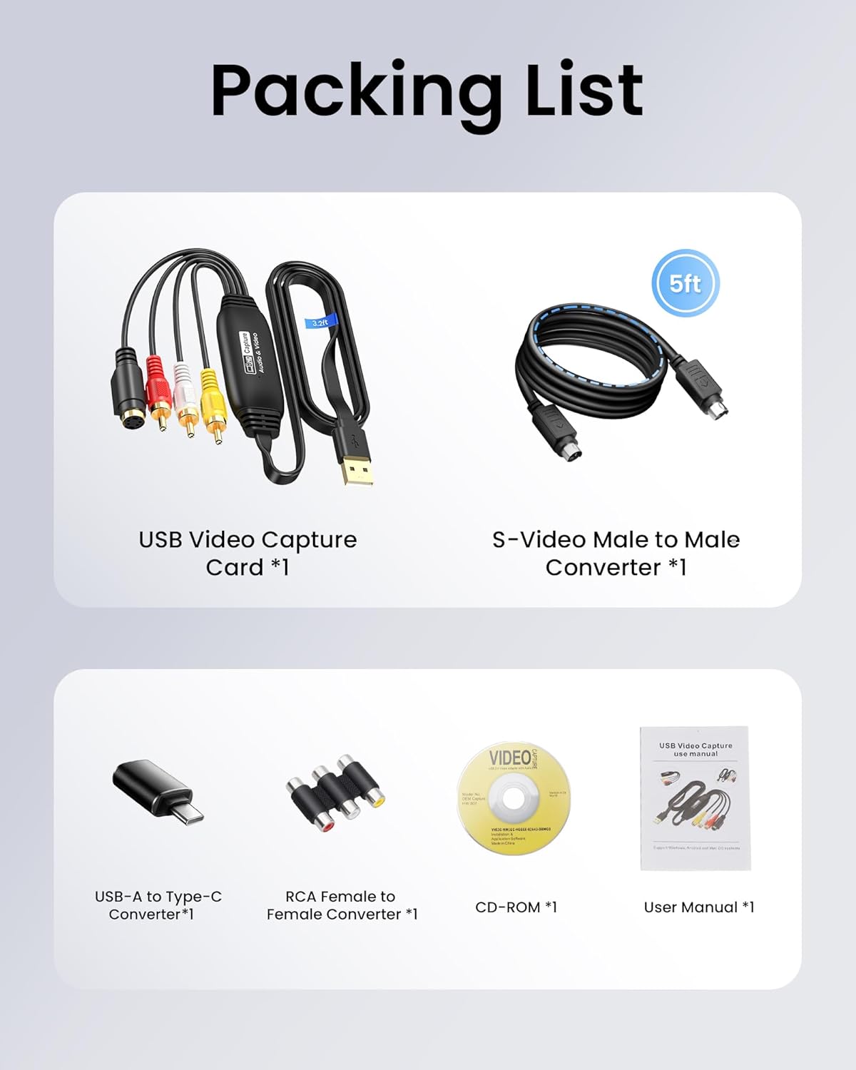 Thumbnail 5 de avedio links VHS to Digital Converter: USB 2.0 Video Capture Card for Analog to Digital 1080P
