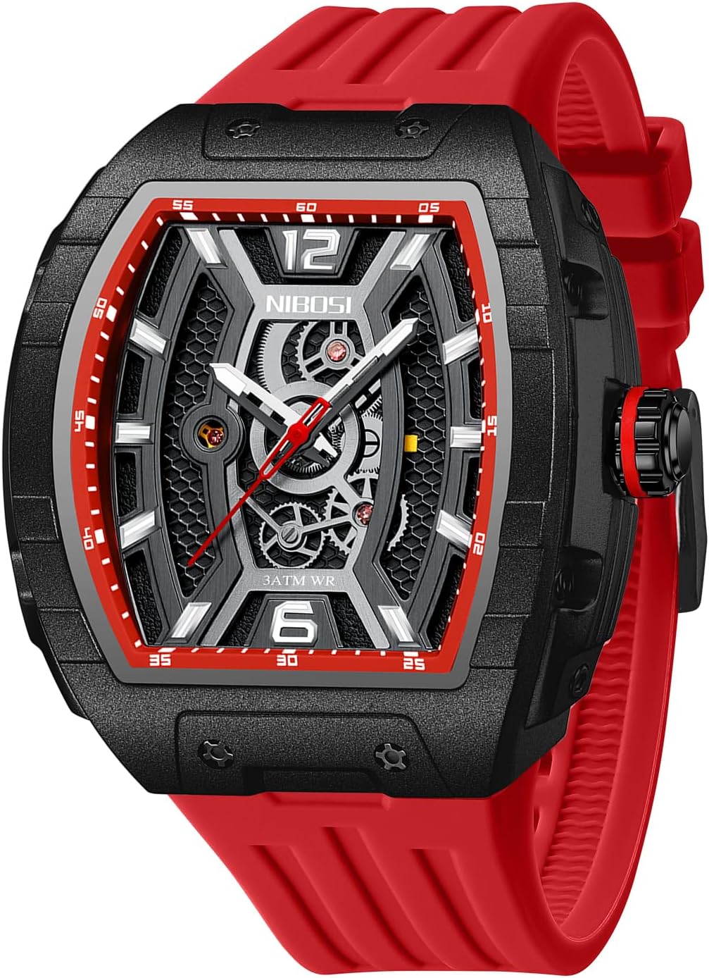 Thumbnail 6 de NIBOSI Orologio da uomo quadrato: stile, quarzo giapponese e resistenza 3 ATM