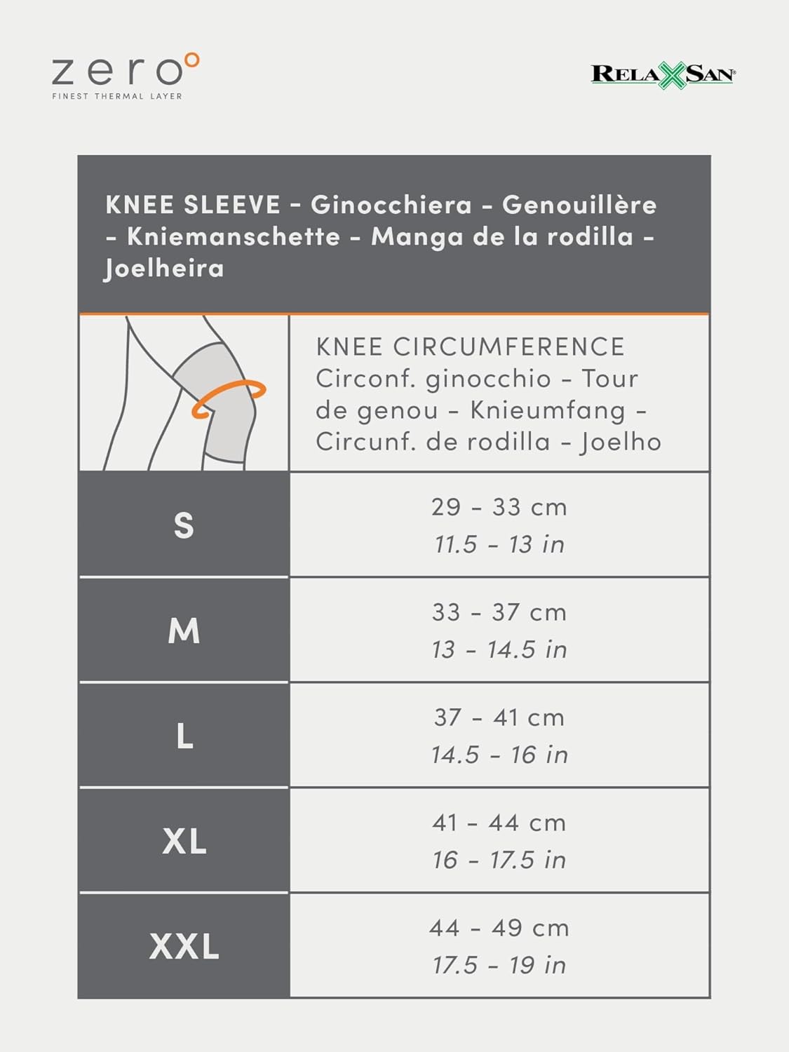 Thumbnail 1 de Relaxsan Zero 3510 Fascia ginocchio termica con lana merino e Dryarn