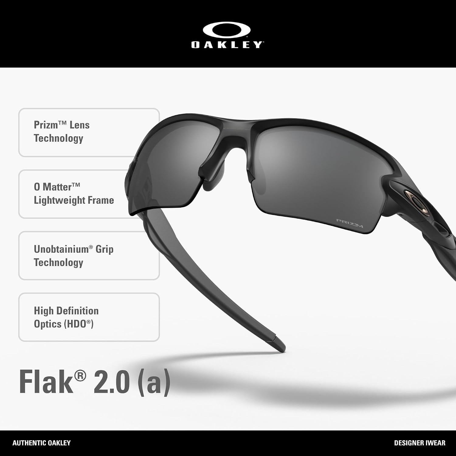 Detalle 2 de Oakley 0OO9271 FLAK 2.0 サングラス Asia Fitting・軽量設計・広いレンズカバー