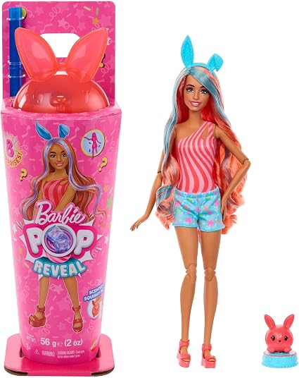 Detalle de Barbie Pop Reveal Batidos Dulce Gatito 🐱 Incluye 8 Sorpresas