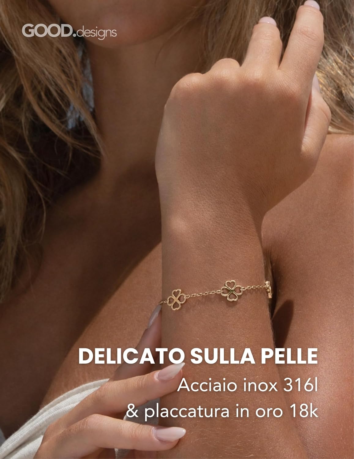 Detalle 2 de GD GOOD.designs Bracciale trifoglio 16-21 cm