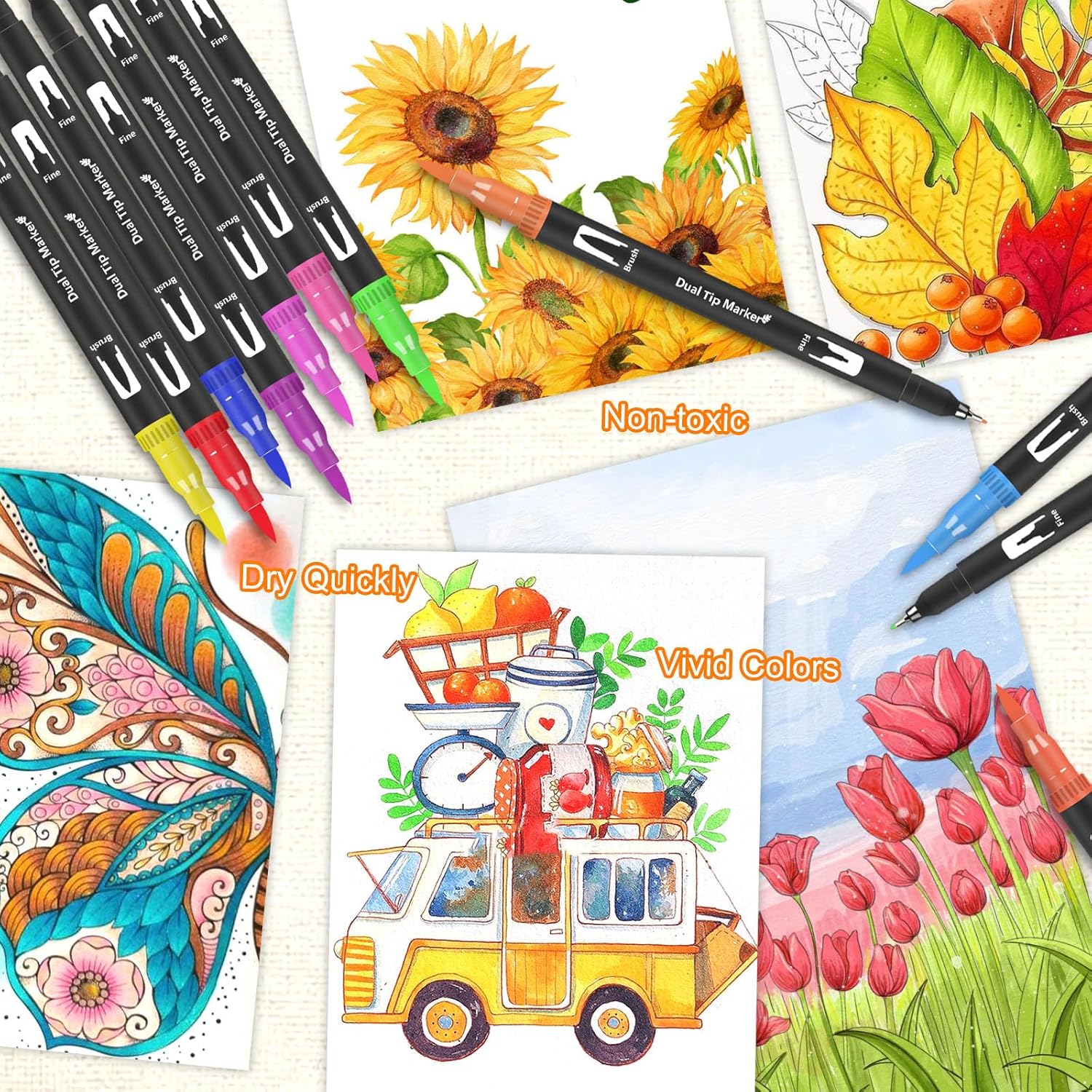 Thumbnail 10 de Gunsamg 80 Rotuladores Lettering 🎨 Punta Pincel