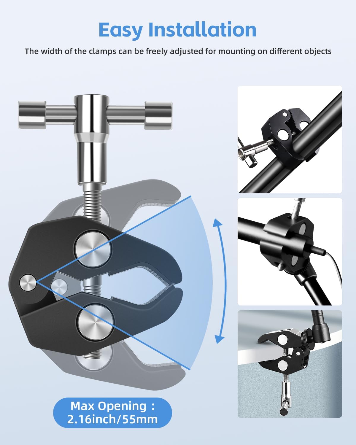 Thumbnail 3 de UTEBIT Magic Arm 9-inch Articulating Friction Arm with Super Crab Clamp and 1/4" Cold Shoe Mount