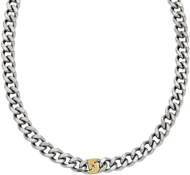 Thumbnail 1 de Emporio Armani Herren-Kettenhalsband aus Edelstahl mit Karabinerverschluss (bicolor)