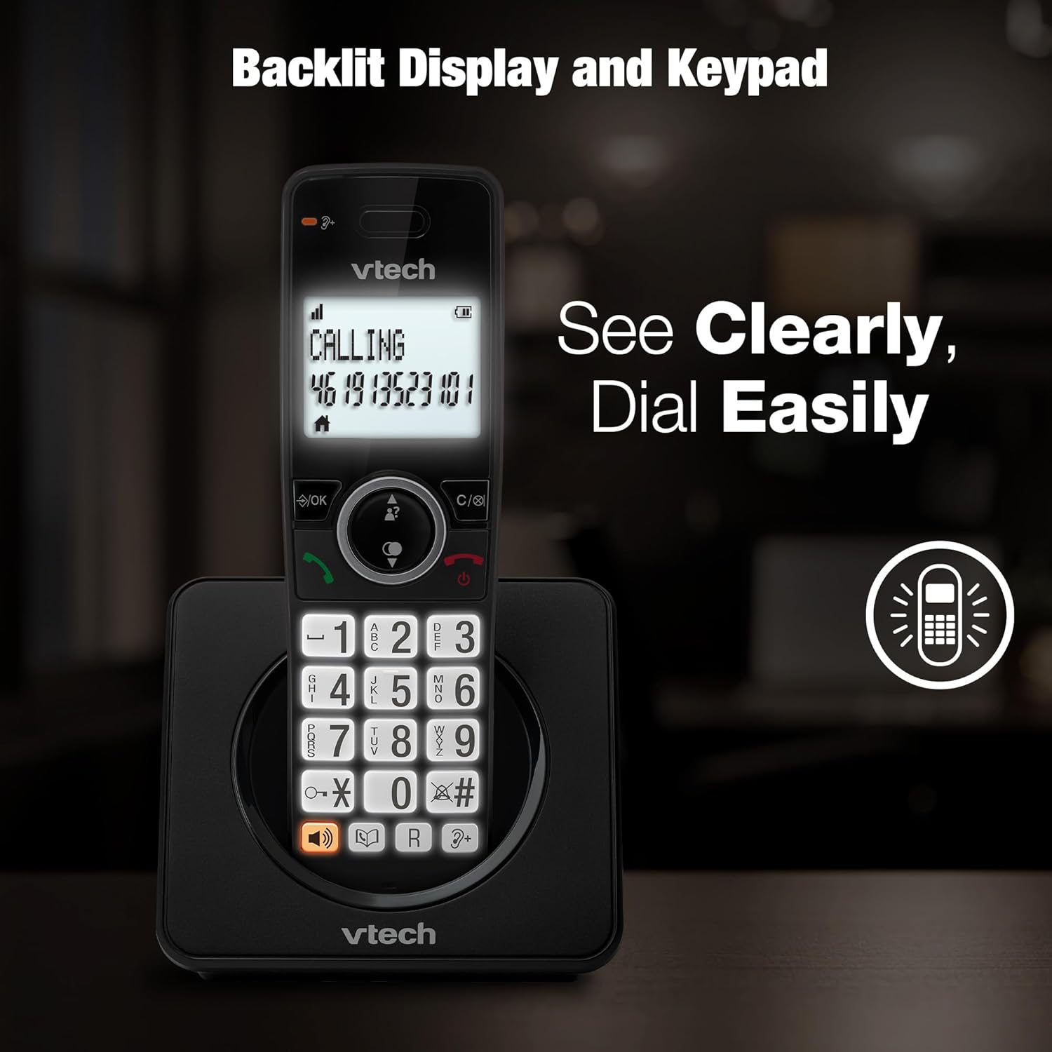 Thumbnail 6 de VTech EA5001 DECT Cordless Phone with Nuisance Call Blocker, backlit display and 2 handsets