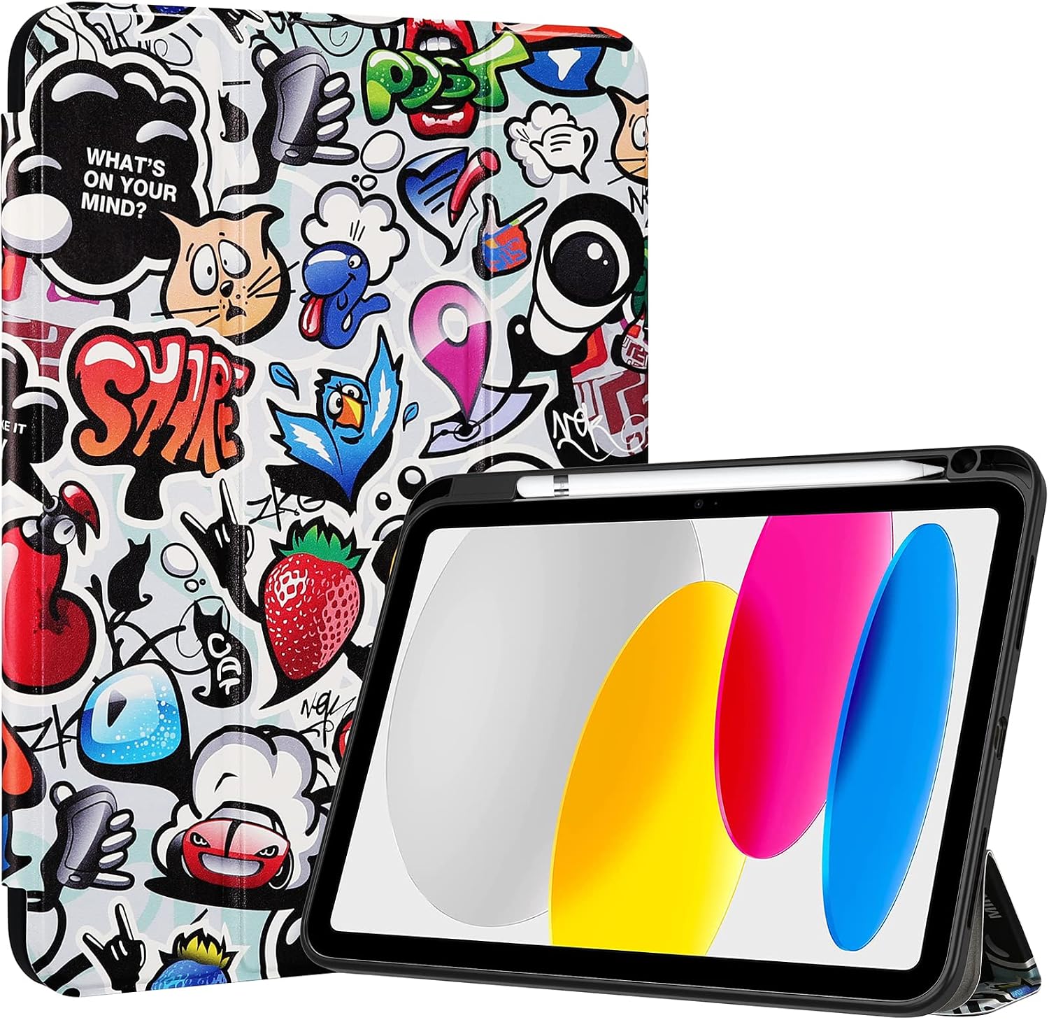 Detalle de ProCase hybrid iPad case for A16 (11-inch, 2025) and iPad 10th gen (10.9-inch, 2022) with pencil holder
