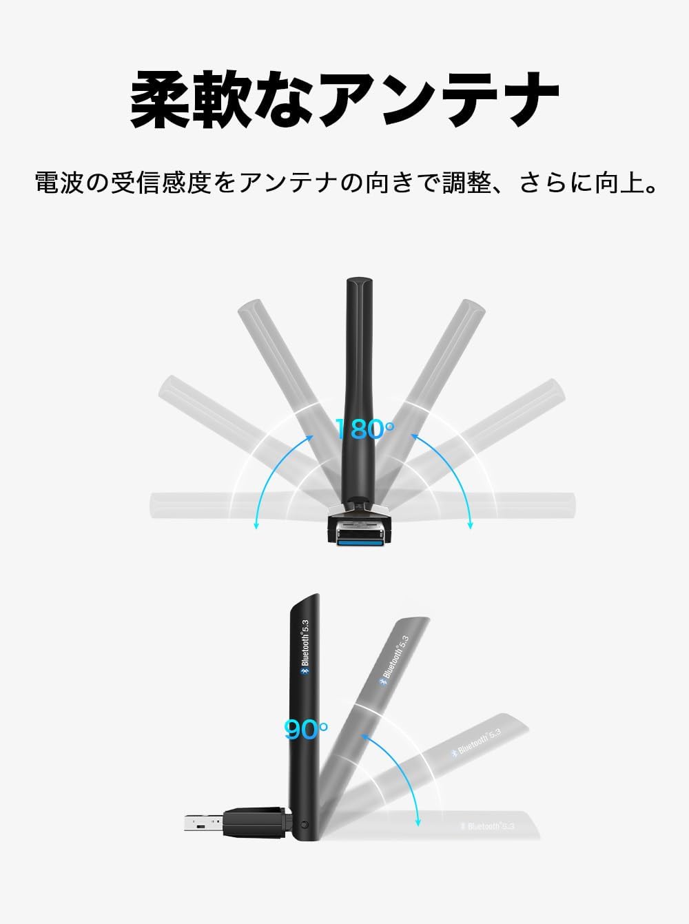 Detalle de TP-Link UB500 Plus/A Bluetooth 5.3 USBアダプター ロングレンジアンテナ搭載