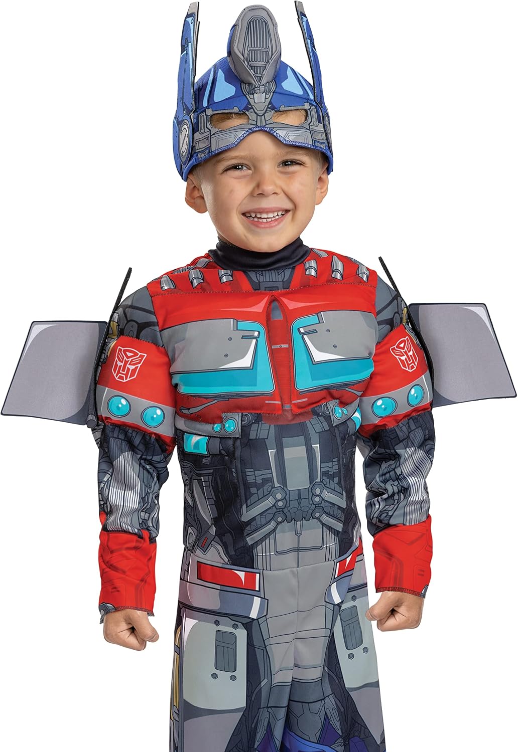Detalle 2 de Disguise Optimus Prime Toddler Costume with Padded Muscle Jumpsuit and Mask