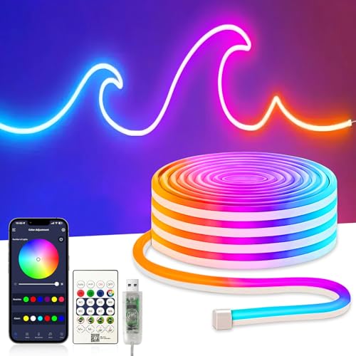 Detalle de ezmyma Neon Rubans LED 5M RGBIC — Ruban LED flexible et étanche avec contrôle d’app via app
