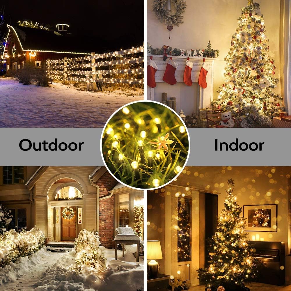 Detalle 2 de Jnaurb JT-ELFC300V0200-C Solar Christmas String Lights, 72 ft, 200 LEDs