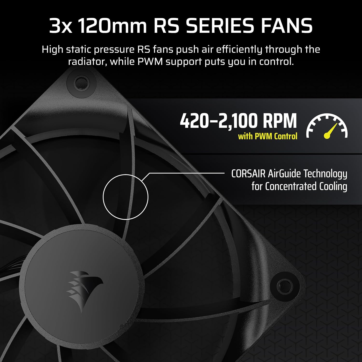 Detalle de Corsair NAUTILUS 360 RS LCD Liquid CPU Cooler with 2.1" IPS LCD Screen (360mm AIO, 3x RS120 fans)