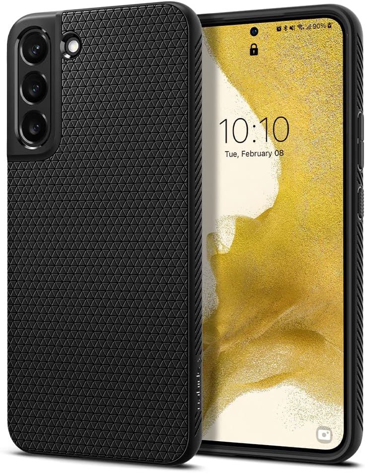 Detalle de Spigen Liquid Air pour Samsung Galaxy S22 5G — coque noire mat