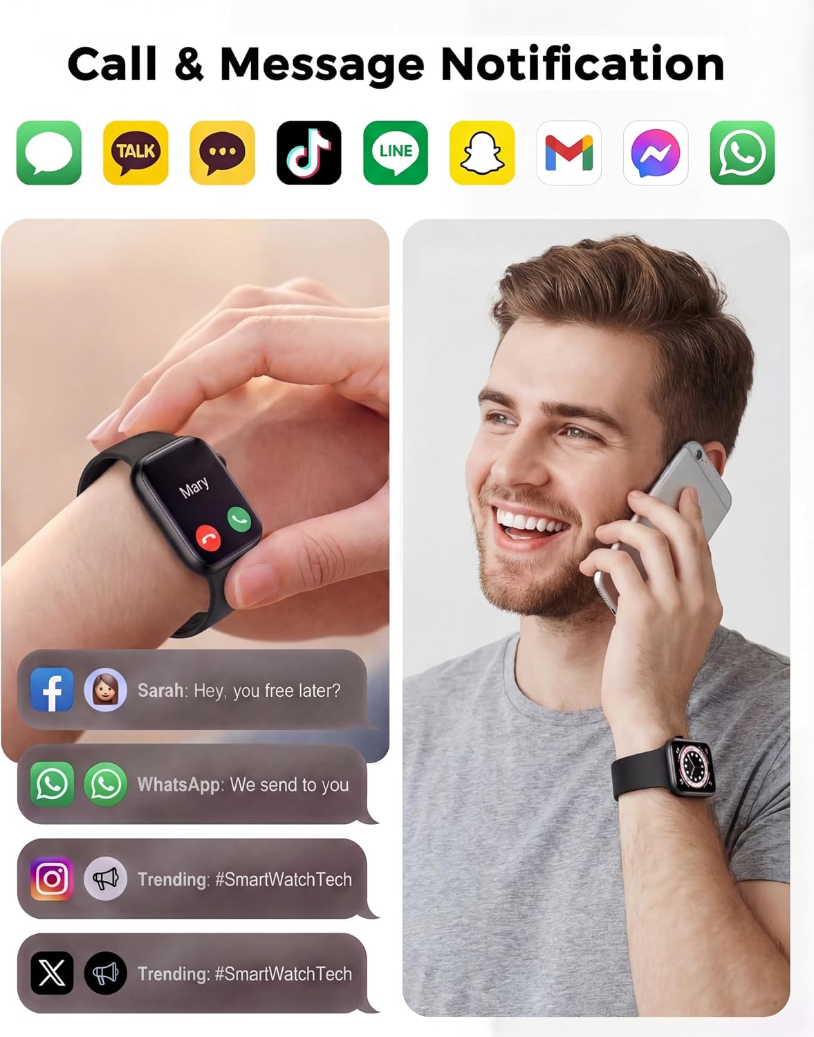 Thumbnail 3 de Smart Watches for Women & Men: All‑Day Health & Fitness Tracker with 120+ Sports Modes