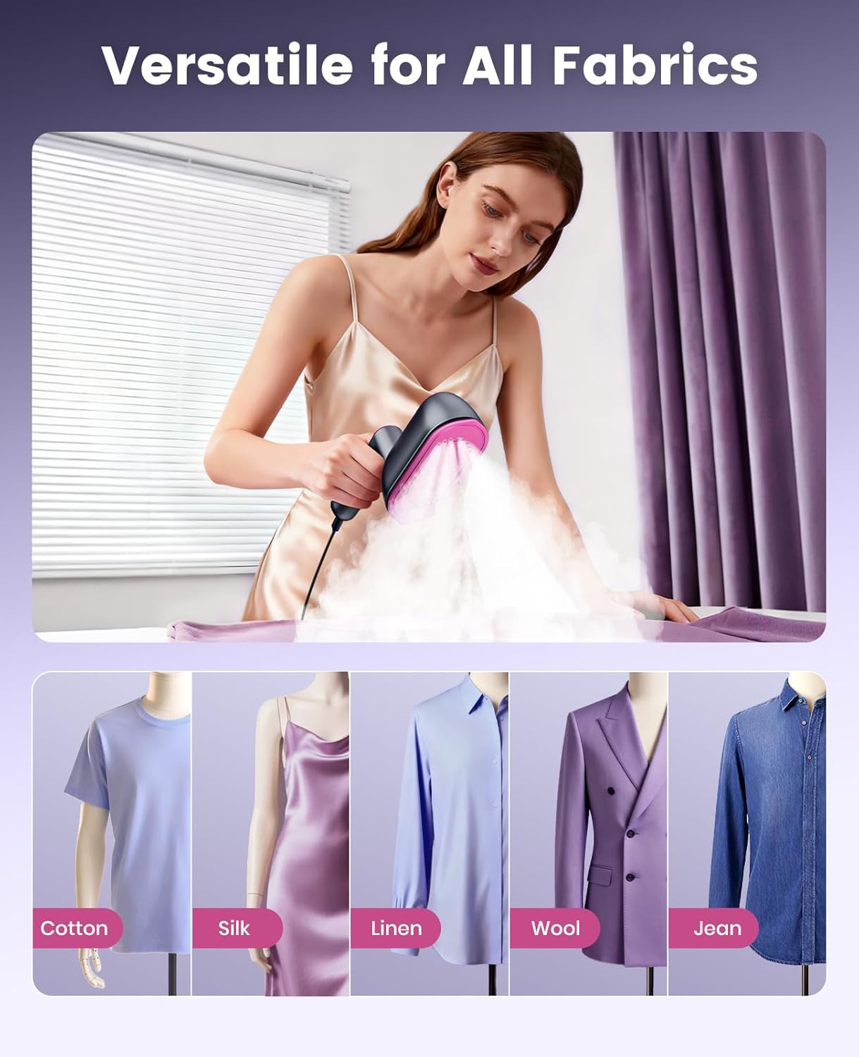 Thumbnail 6 de Jack ＆ Rose Clothes Steamer: 8s Quick Heat Travel Companion