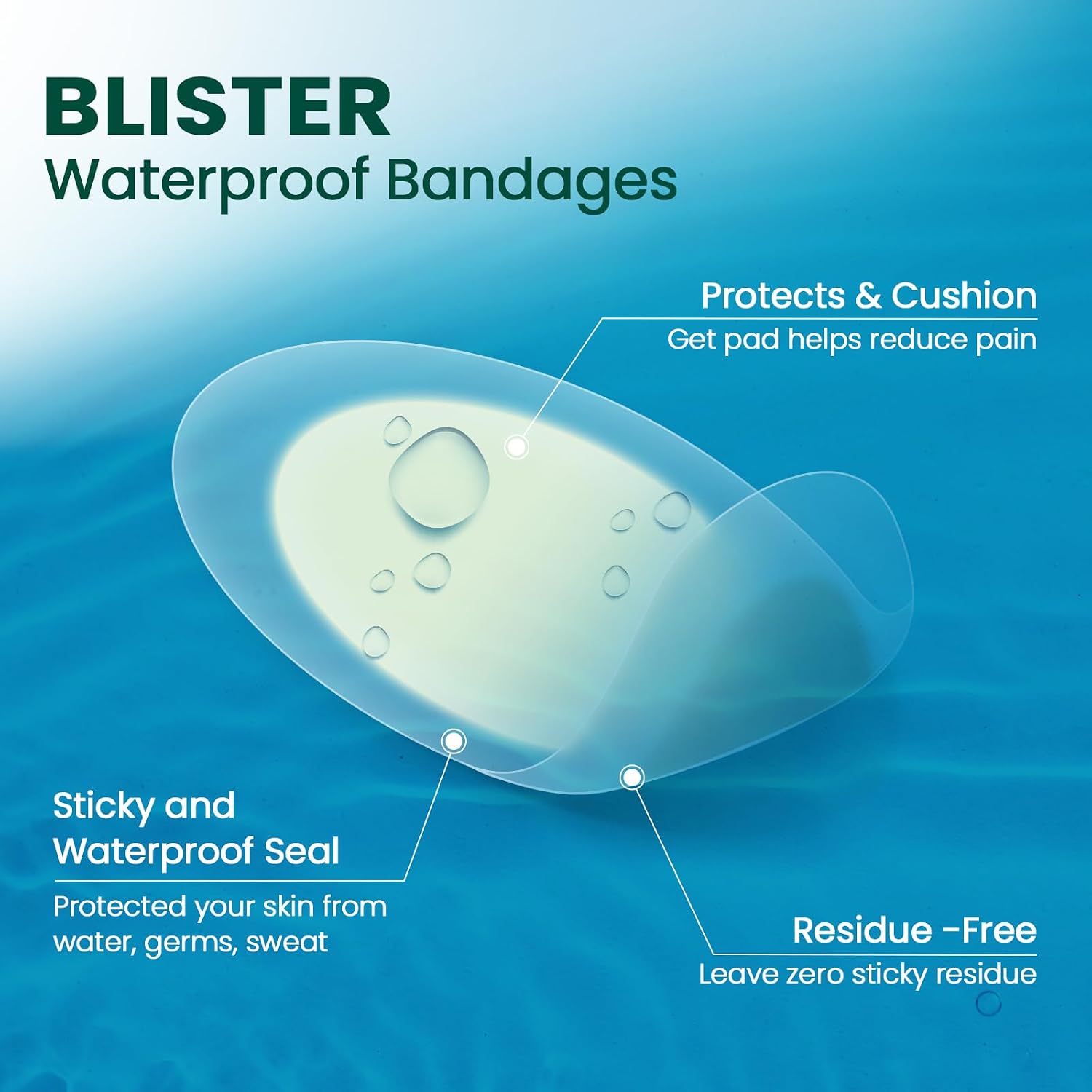 Thumbnail 1 de Welnove 21pc Blister Plasters for Feet