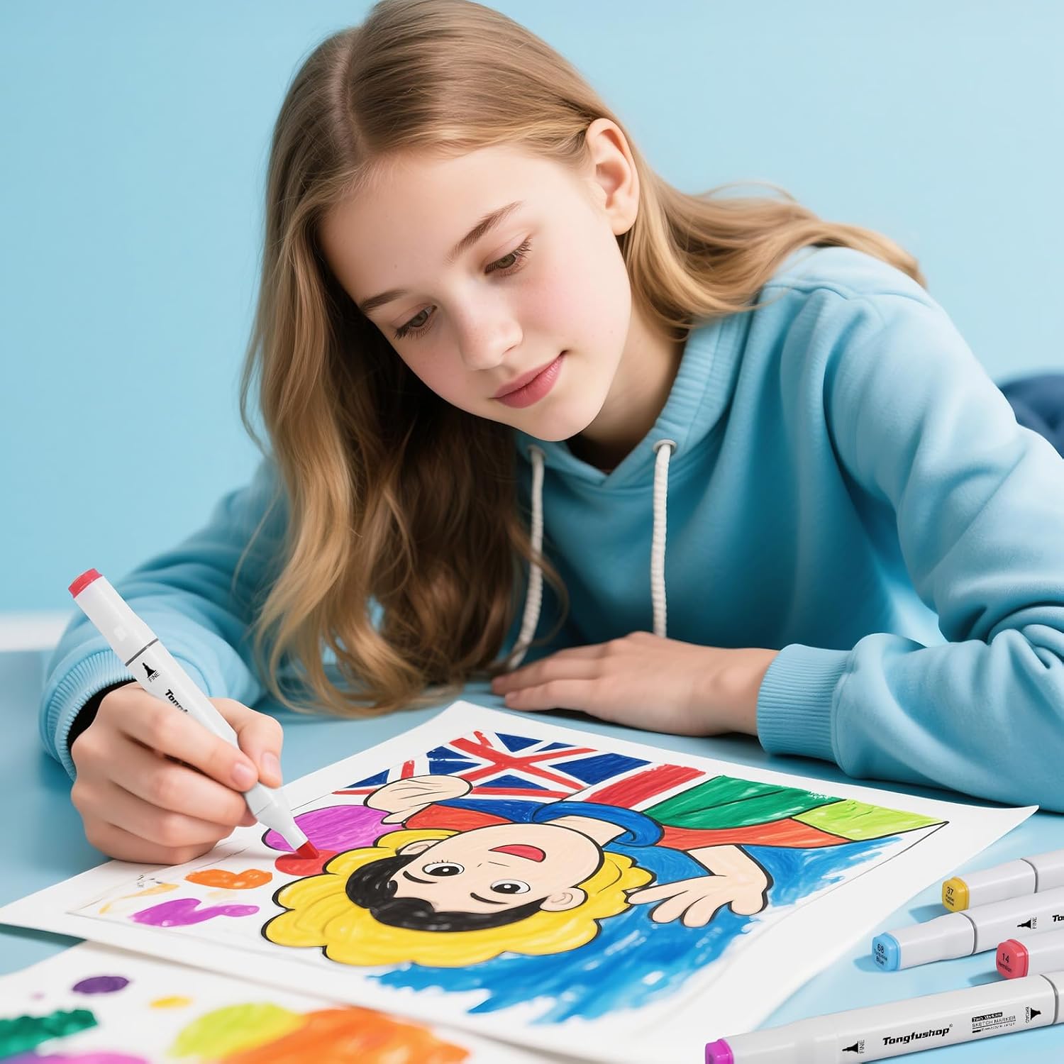 Thumbnail 6 de Tongfushop 80 Alcohol Markers set
