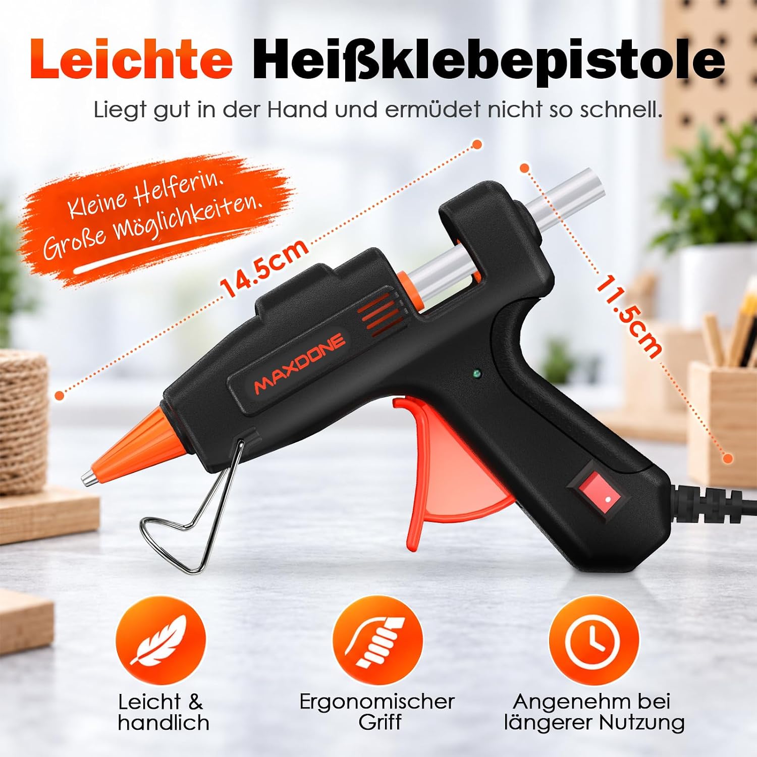Detalle 2 de MAXDONE 20W Heißklebepistole mit 30 Sticks