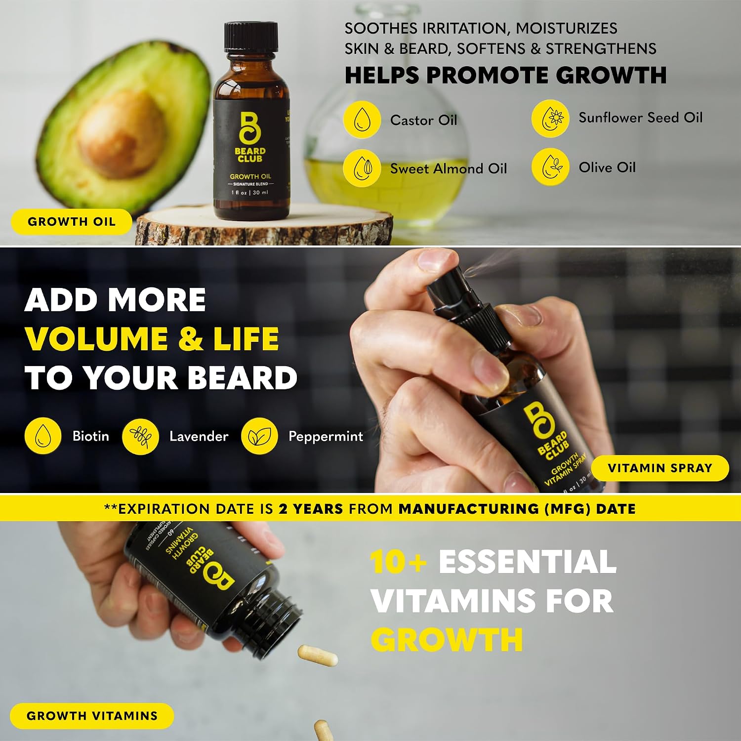 Thumbnail 2 de The Beard Club Ultimate Beard Growth Kit: A Comprehensive Gift Set for Grooming, Growth, and Style
