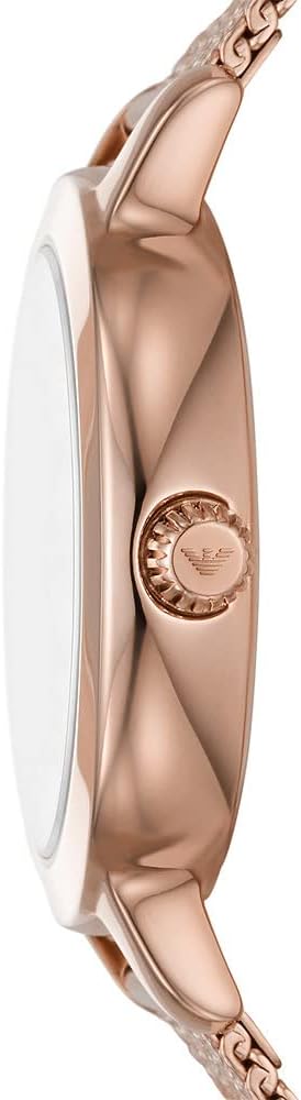 Thumbnail 2 de Emporio Armani Montre pour Femmes 32mm – quartz, cadran rose et bracelet maille milanaise en acier doré rose