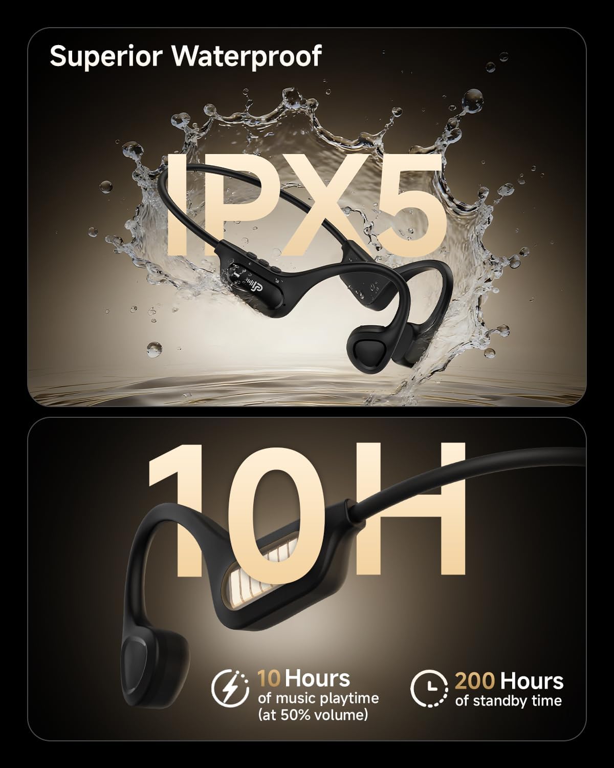 Detalle de PSIER Bone Conduction Headphones (2026 Upgrade) Open Ear BT 6.0