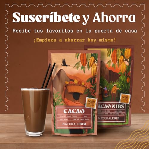 Thumbnail 6 de NaturaleBio Cacao Puro en Polvo Crudo Bio No Alcalinizado