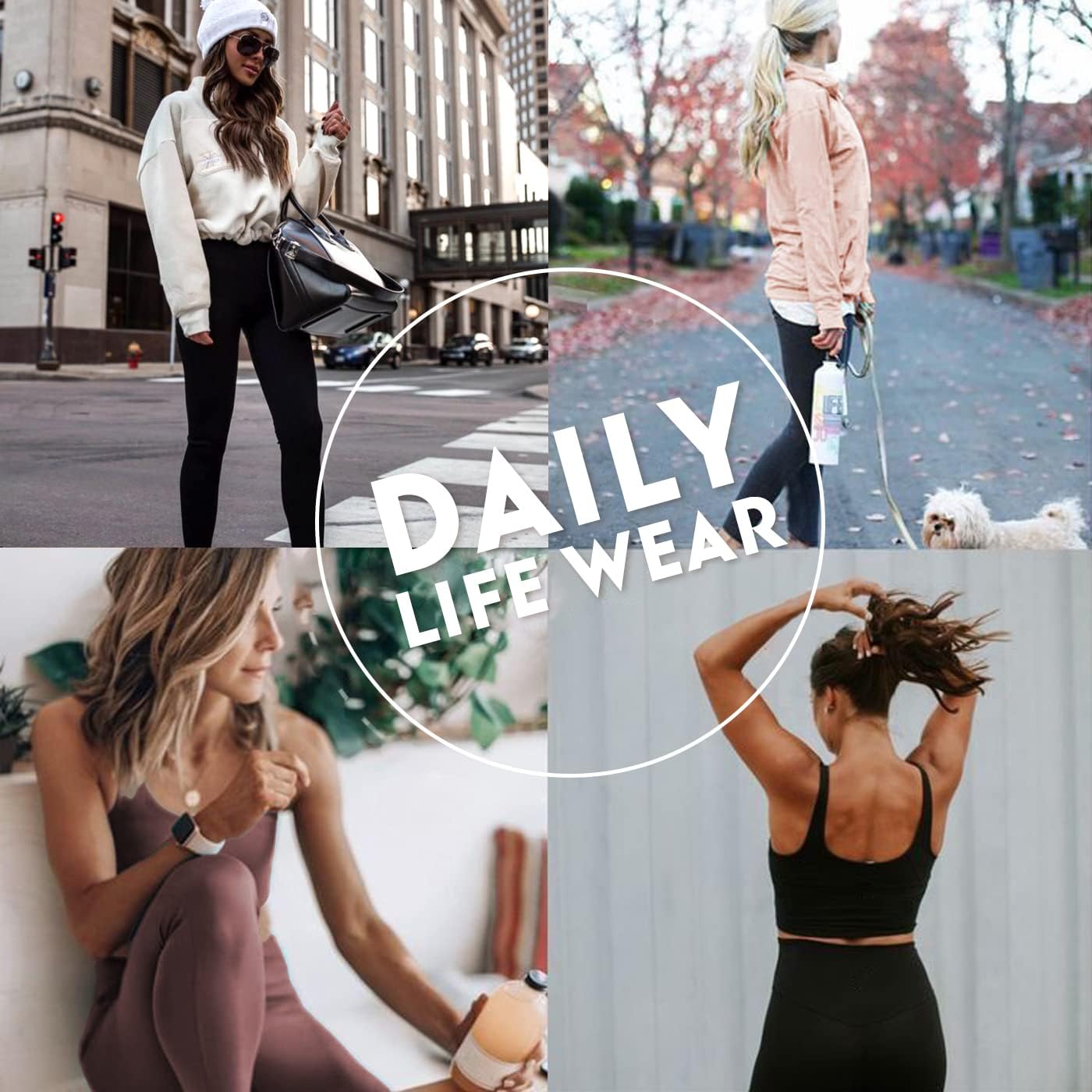 Detalle de Bluemaple 4 Pack Butt Lift Leggings