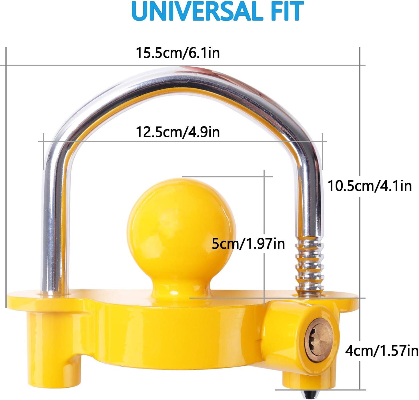 Detalle de Tevlaphee Trailer Ball Lock 1.25in Trailer 🔒