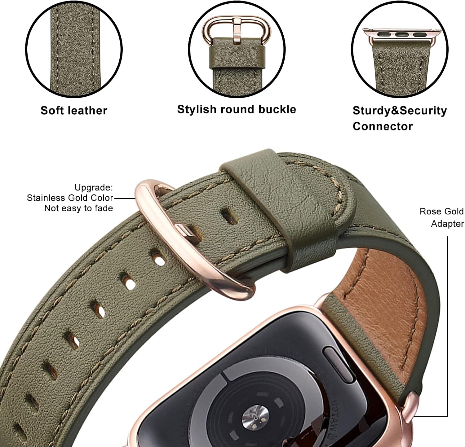 Detalle 2 de WFEAGL Lederband 40mm für Apple Watch