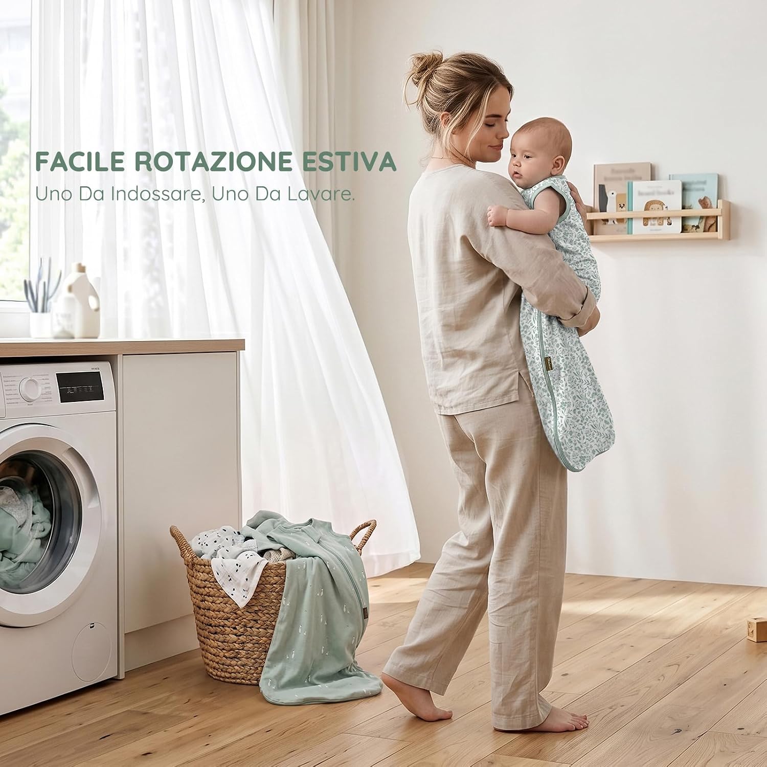 Thumbnail 3 de Mosebears Sacco Nanna 0.5 Tog in cotone per neonati – Estate, taglie 0–24 mesi