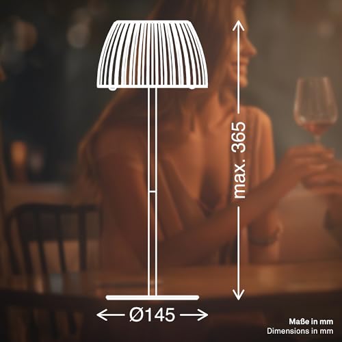 Thumbnail 14 de BRILONER RIFFLE: lámpara de mesa recargable y sin cable con borde luminoso, IP44 y regulador táctil