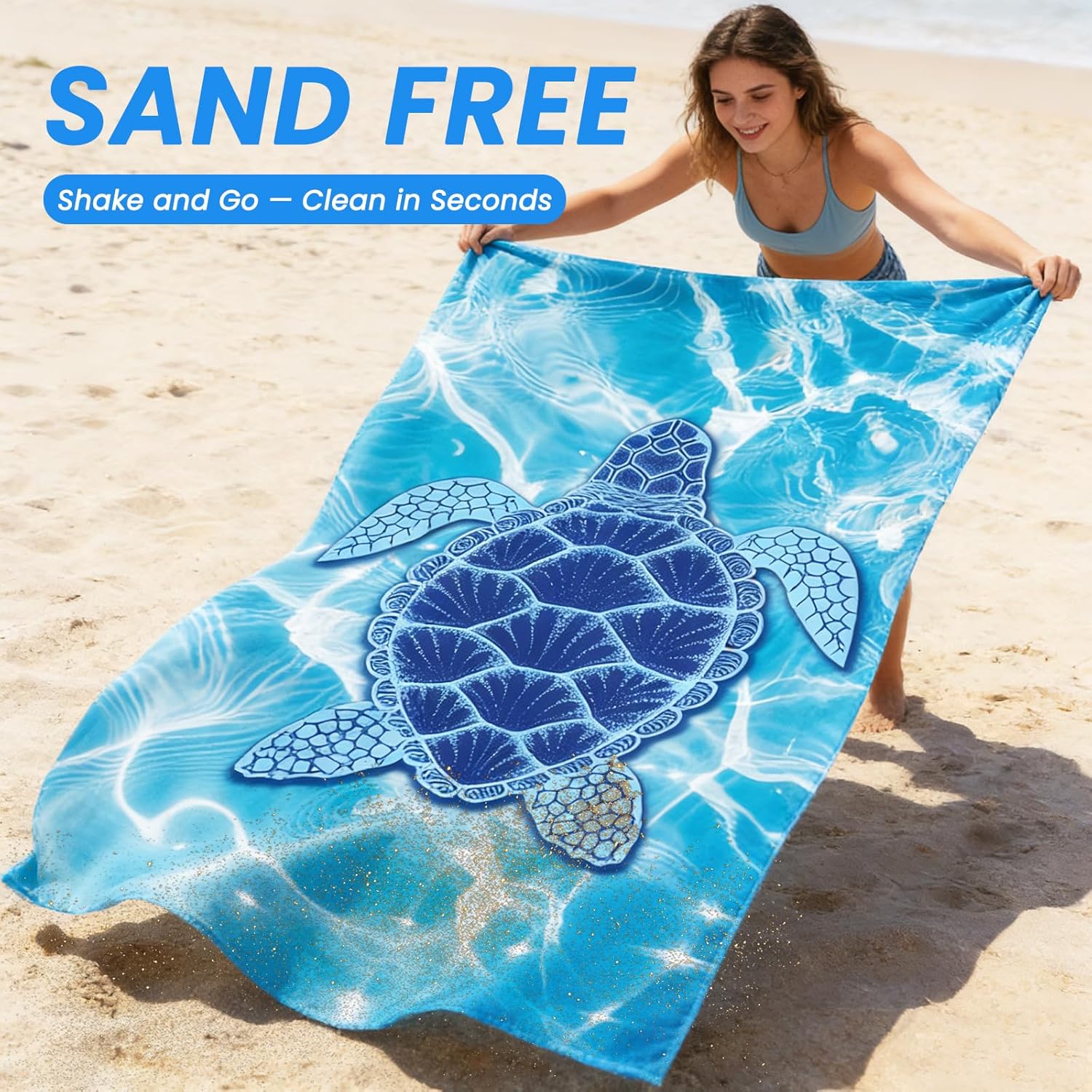 Thumbnail 4 de Microfibre Beach Towels for Adults – 2 Pack, Extra Large 180x90cm