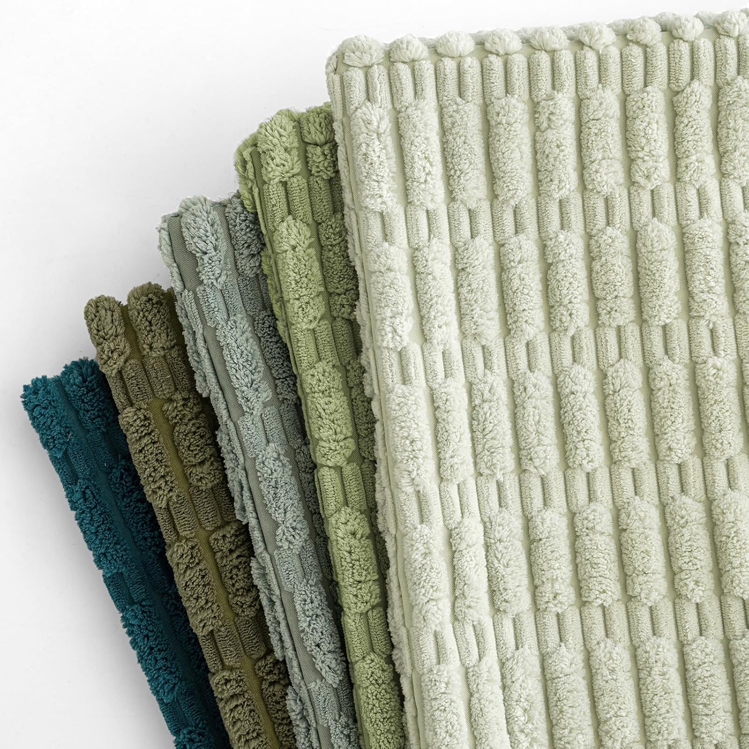 Thumbnail 6 de MIULEE Pack of 2 Corduroy Cushion Covers 45 x 45 cm (Greyish Green)