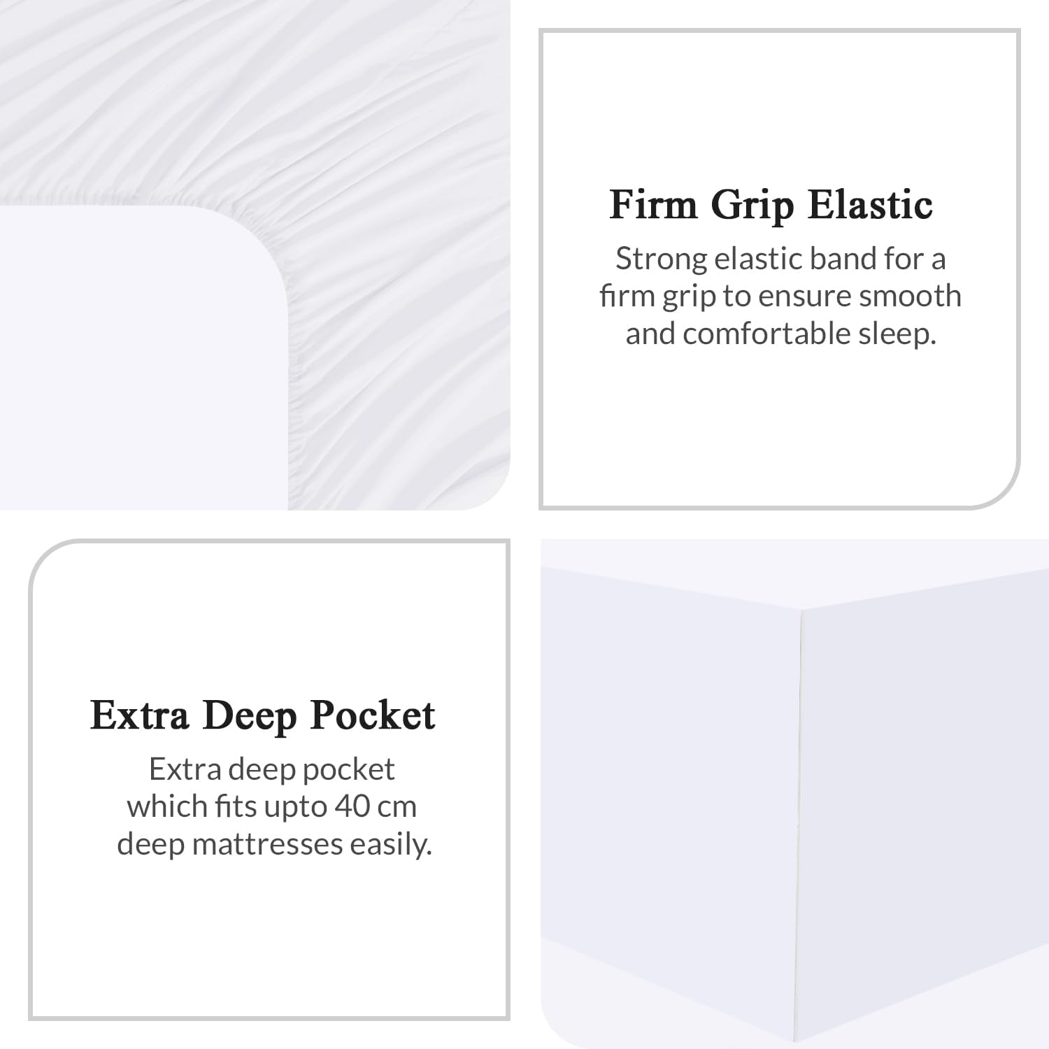 Thumbnail 5 de Pamposh King Size Fitted Sheets 40 cm Pocket