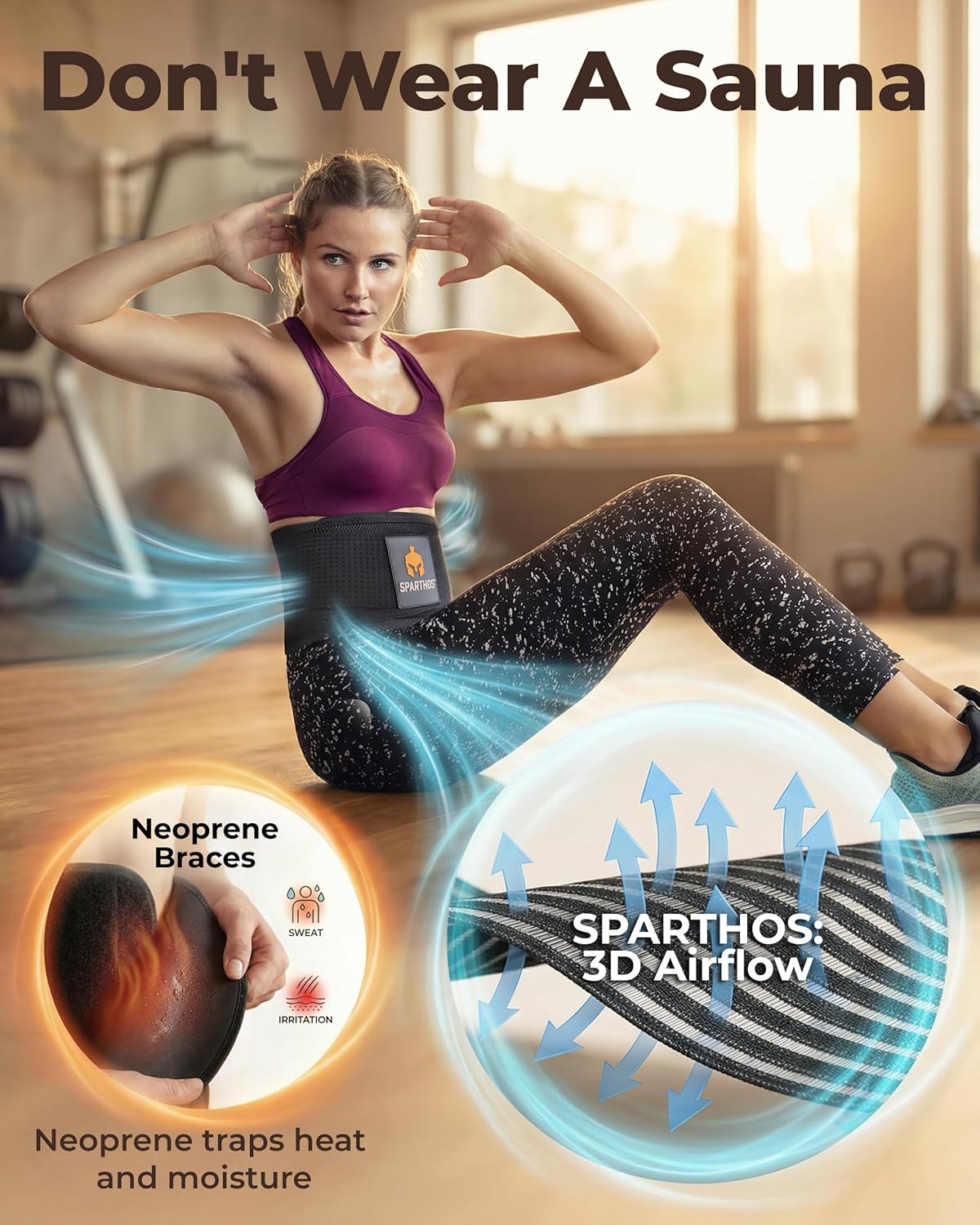 Detalle 2 de Sparthos Back Brace for Lower Back Pain 44–52" 🩺